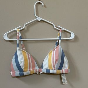 Hollister Striped Triangle Bikini Top